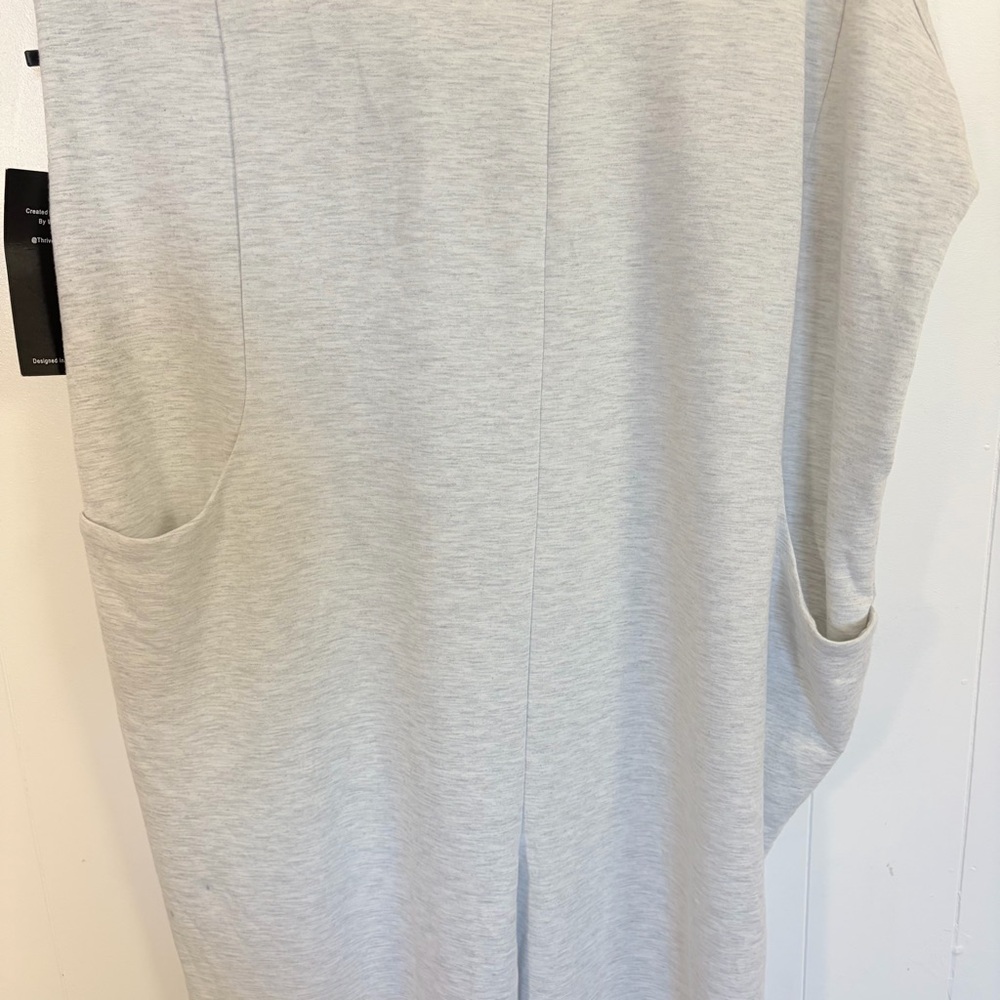 T/S By Thrive Clothing Soft Gray Jumpsuit Pockets New Size Large Loungewear New - Picture 5 of 10